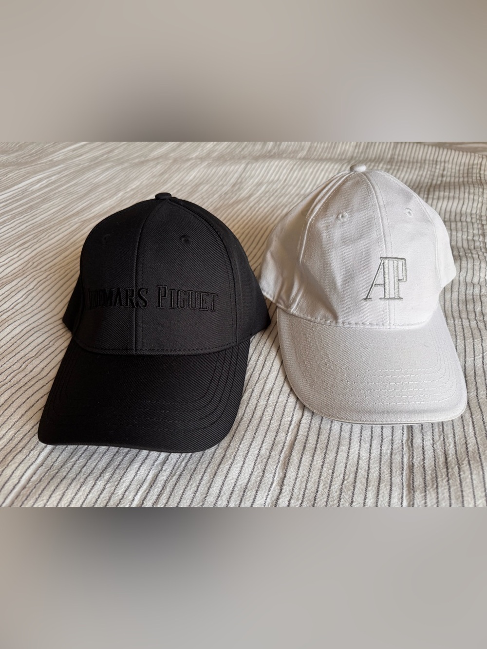 Audemars Piguet Black and White Logo Caps